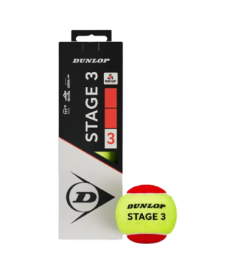Tubo di palline da padel Dunlop Fase 3 Rosso/Giallo 2025