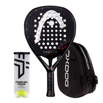 Head Padel Racket Pack Coello Pro 2025 + Padel bag Oxdog Ultra Tour Black + Oxdog Padel Balls BOOST+