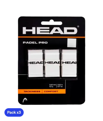 Overgrip Head Padel Pro Bianco (Pacchetto x3)
