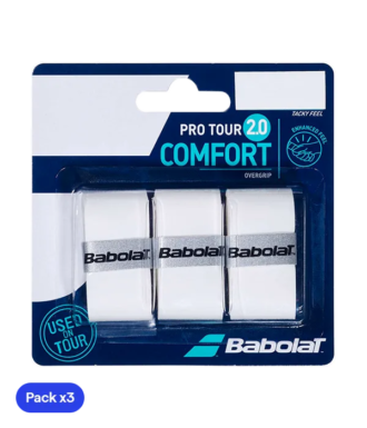 Overgrip Babolat Pro Tour 2.0 Bianco (Pacchetto x3)